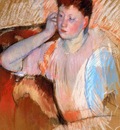 Cassatt Mary Clarissa Turned Left with Her Hand to Her Ear