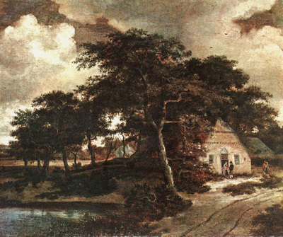 Hobbema Meyndert Landscape with a Hut