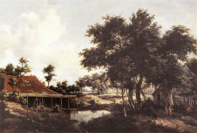 hobbema meyndert the water mill 1663