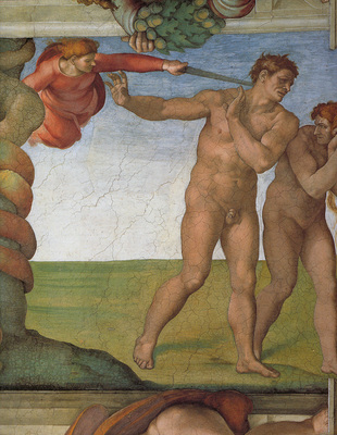 Michelangelo Sistine Chapel Ceiling Genesis The Fall and Expulsion from Paradise The Expulsion