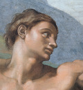 Michelangelo Sistine Chapel Ceiling Genesis The Creation of Adam Adam s face
