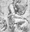 Michelangelo Study of a Seated Woman