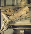 Michelangelo Tomb of Lorenzo de Medici detail Twilight