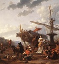 BERCHEM Nicolaes A Southern Harbour Scene
