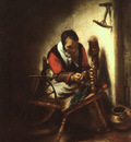 MAES Nicolaes A Woman Spinning