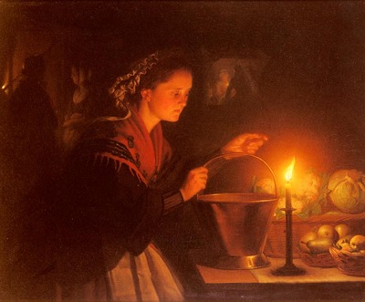 Schendel Petrus van A Market Scene By Candlelight