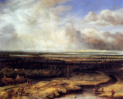 Koninck Philips An Extensive Landscape With A Hawking Party