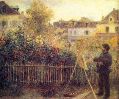 Claude Monet Painting in his Garden at Arenteuil