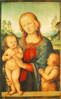 perugino pietro madonna with child and little st john 1505