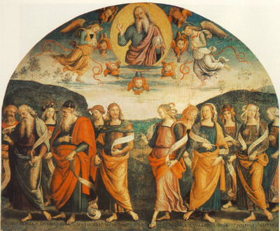 perugino pietro the almighty with prophets and sybils