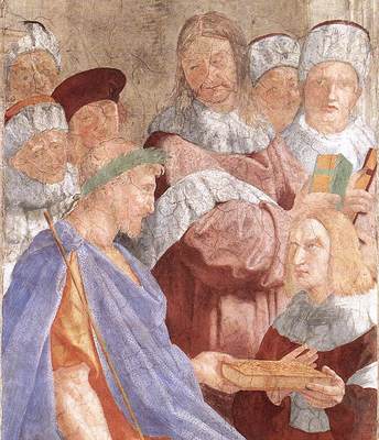 Raphael Justinian Presenting the Pandects to Trebonianus detail1