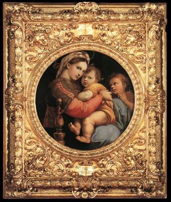 Raphael Madonna della Seggiola framed