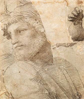 Raphael Study for the Head of a Poet