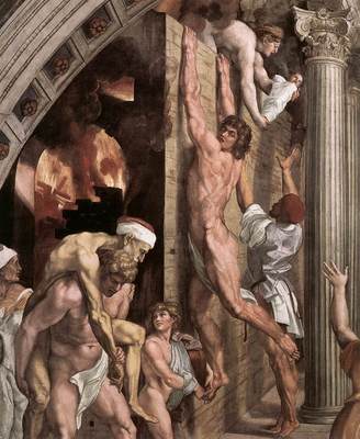 Raphael The Fire in the Borgo detail1