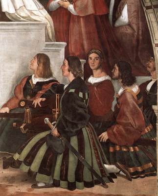 Raphael The Mass at Bolsena detail2