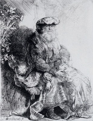 Rembrandt Jacob Caressing Benjamin