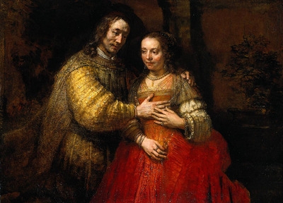 Rembrandt Portrait of Two Figures from the Old Testament known as The Jewish Bride