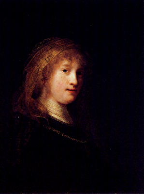 Rembrandt Saskia Wearing A Veil