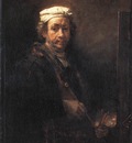 rembrandt portrait of the artist at his easel