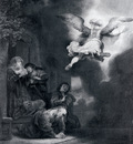 Rembrandt The Angel Leaving Tobias And His Family