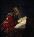 Rembrandt The Prophetess Anna known as Rembrandt s Mother