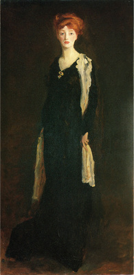 Henri Robert O in Black with Scarf aka Marjorie Organ Henri