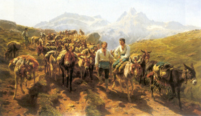 bonheur rosa muleteers crossing the pyrenees