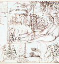 PALMER Samuel Sketchbook folio 5 Verso