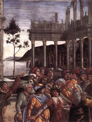 botticelli the punishment of korah detail