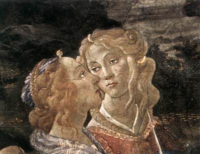 botticelli the temptation of christ detail