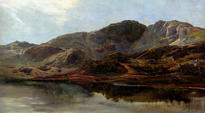 Percy Sidney Richard Landscape With A Lake And Mountains Beyond