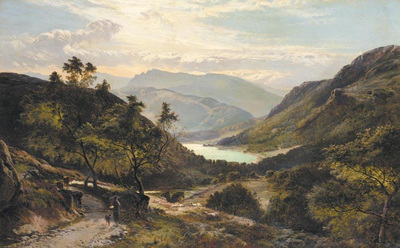 Percy Sidney Richard The Path Down to the Lake North Wales