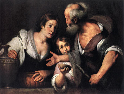 STROZZI Bernardo Prophet Elijah And The Widow Of Sarepta