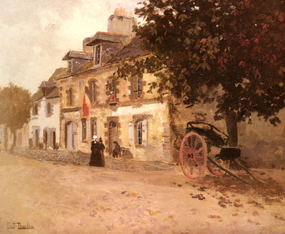 Thaulow Frits A Village Street In France