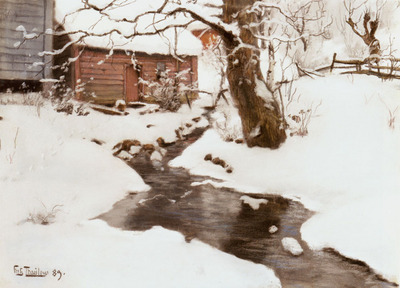 Thaulow Fritz Winter On The Isle Of Stord
