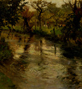 Thaulow Fritz Woodland Scene With A River