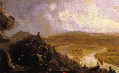 Cole Thomas Sketch for View from Mount Holyoke Northampton Massachusetts after a Thunderstorm