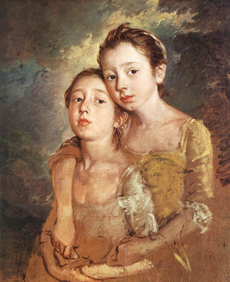 Artists daughters with a cat EUR