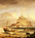 Luny Thomas Fishermen Rowing In Before St Michaels Mount
