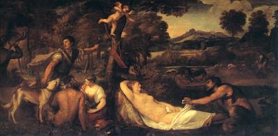 Titian Jupiter and Anthiope Pardo Venus