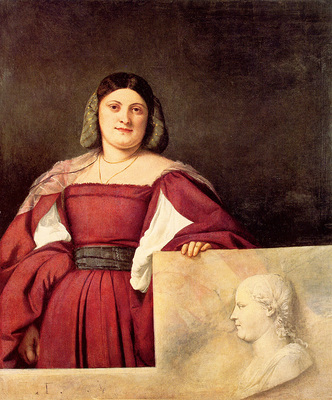 titian portrait of a woman called la schiavona 1508