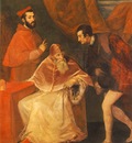 Titian Pope Paul III and his Cousins Alessandro and Ottavio Farnese
