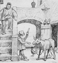 vedder elihu the fable of the miller his son and the donkey no