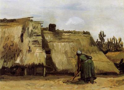 Van Gogh Vincent Cottage with Woman Digging