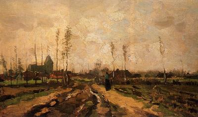 Van Gogh Vincent Landscape with Church and Farms