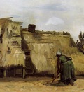 Van Gogh Vincent Cottage with Woman Digging