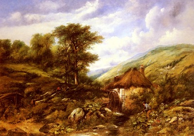 Watts Frederick William An Overshot Mill In A Wooded Valley