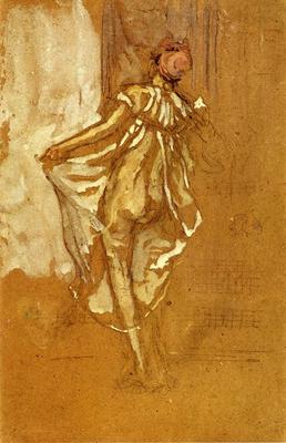 Whistler A Dancing Woman in a Pink Robe Seen from the Back