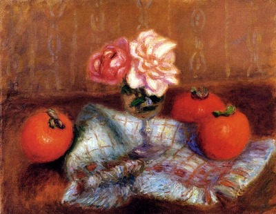 Glackens William Roses And Persimmons