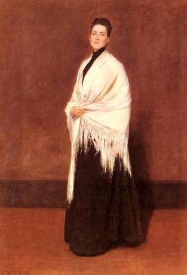 Chase William Merritt Portrait Of Mrs C SHAWL